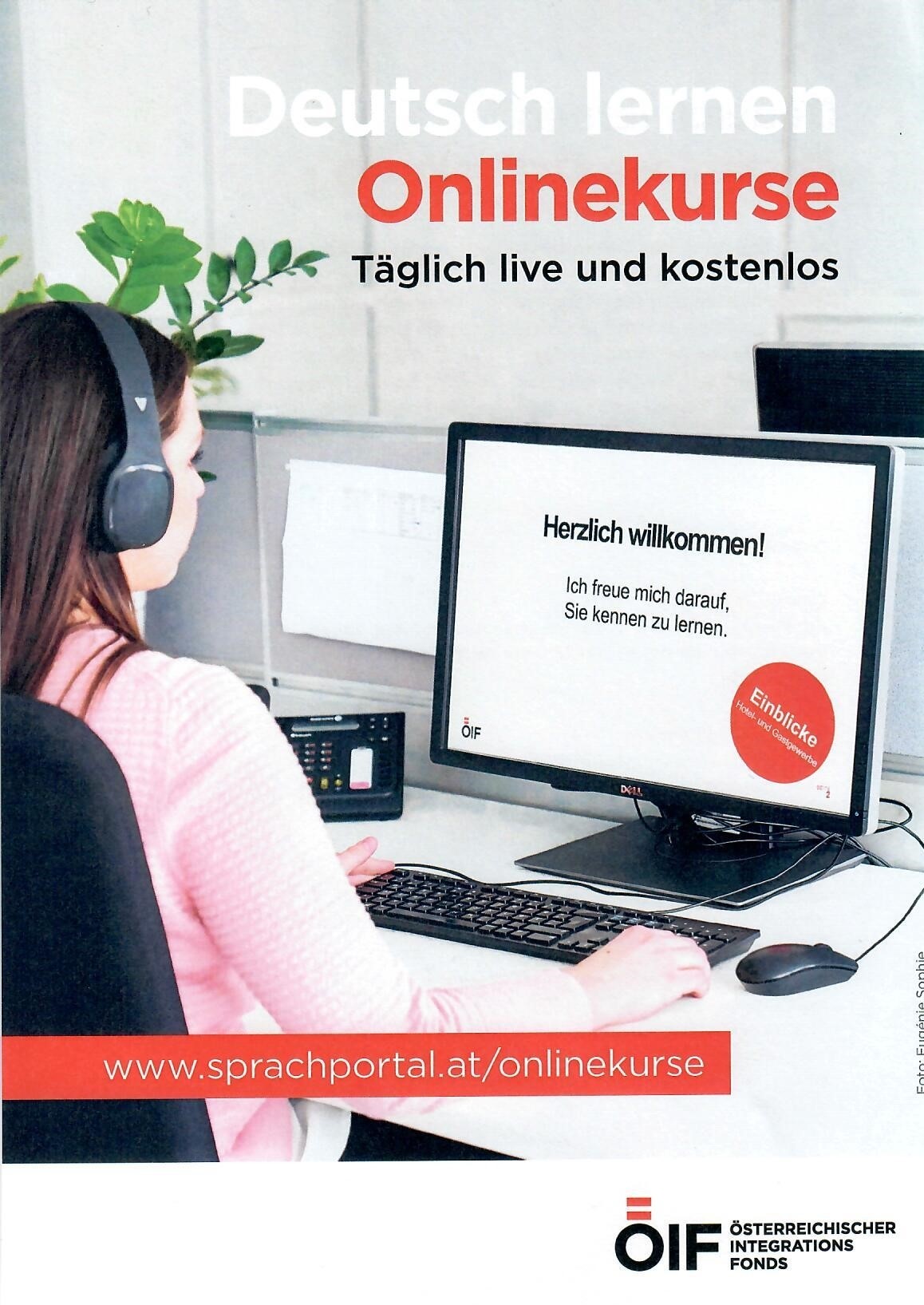 Flyer Deutsch lernen Onlinekurse