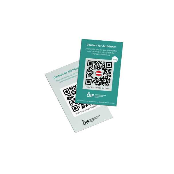 Kärtchen Deutsch für die Pflege & Ärzt/innen
