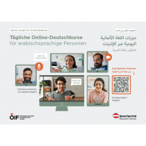 Flyer Online-Deutschkurse Arabisch